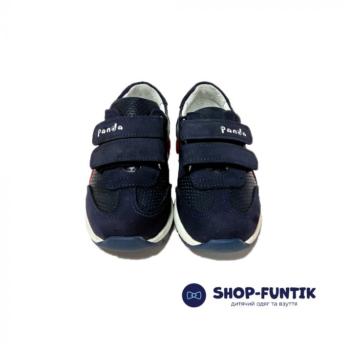 Кроссовки Panda синие с красной полосой 508