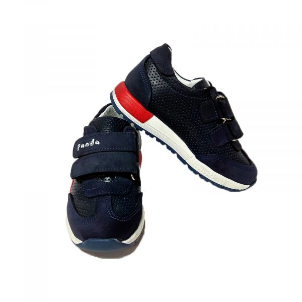 Кроссовки Panda синие с красной полосой 508