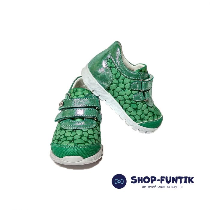 Кроссовки Panda зеленые на двух липучках 345