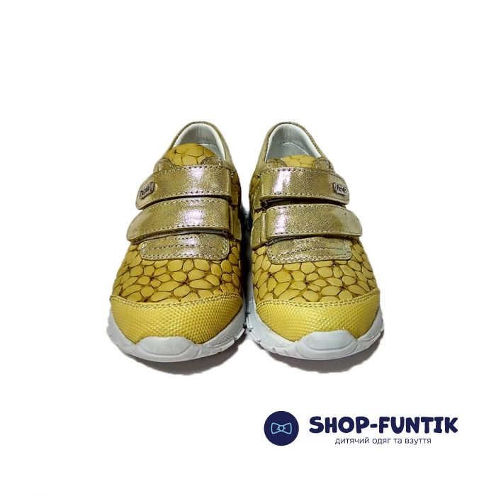 Кроссовки Panda желтые на двух липучках