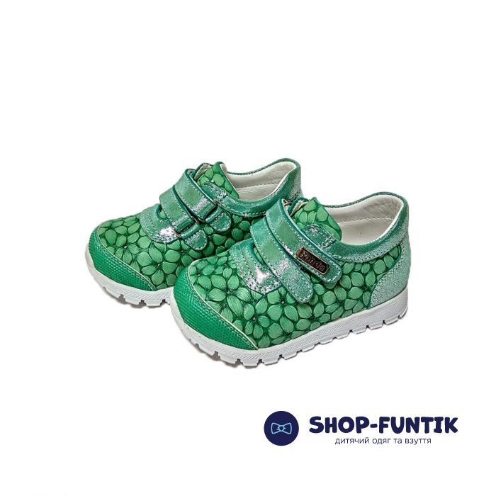 Кроссовки Panda зеленые на двух липучках 345