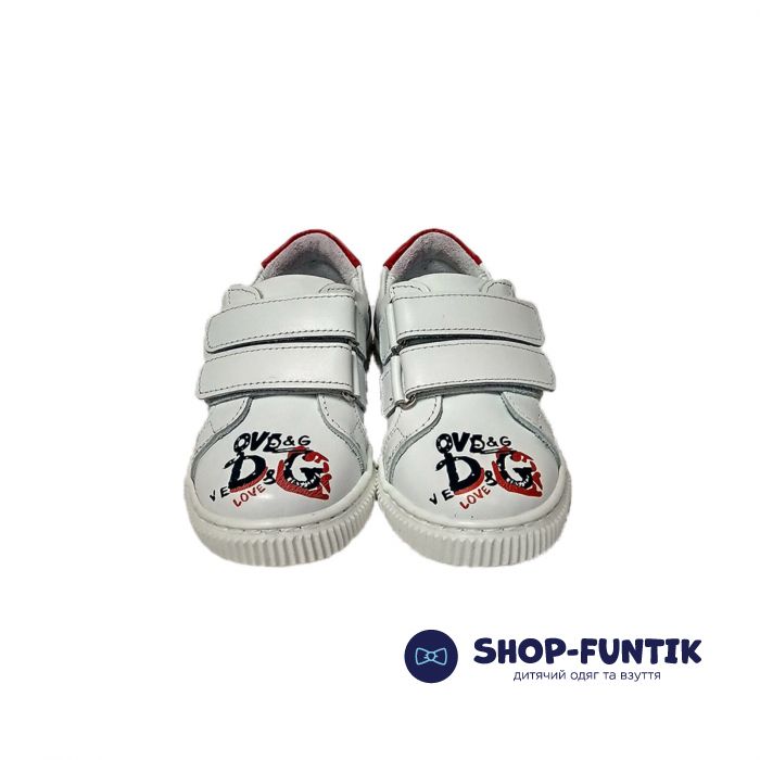 Кроссовки Panda белые с цветным принтом 439