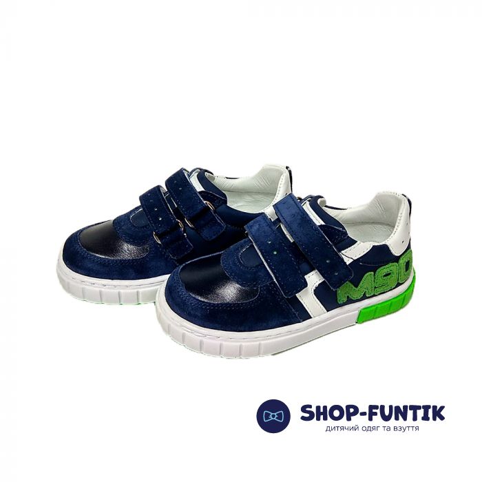 Кроссовки Minimen темно-синие замшевые на  липучках 1642-13-20А-04