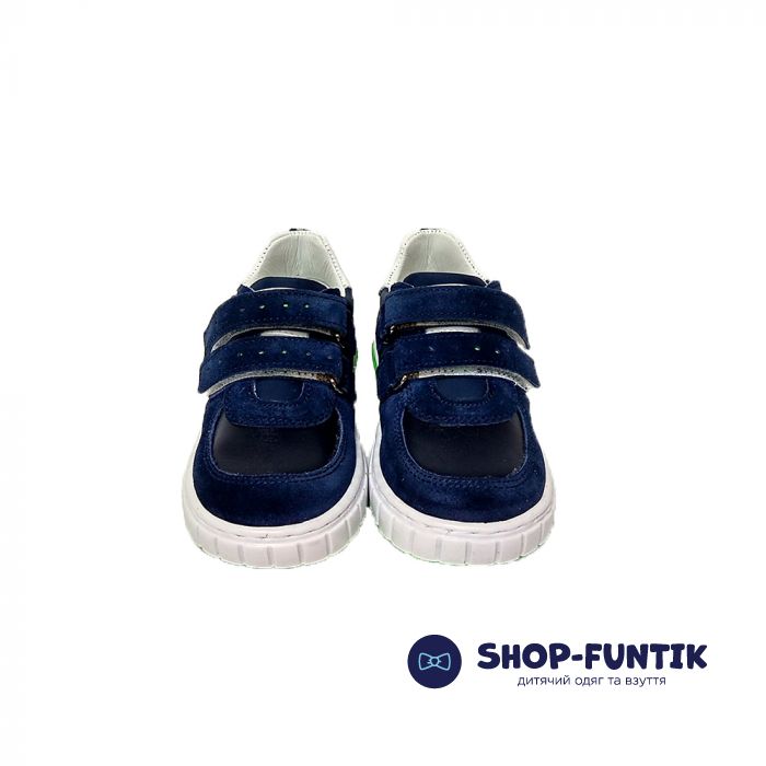Кроссовки Minimen темно-синие замшевые на  липучках 1642-13-20А-04