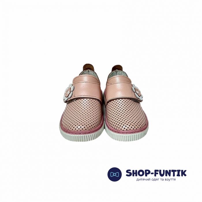 Слипоны Panda пудровые   на широкой липучке 90.15 В