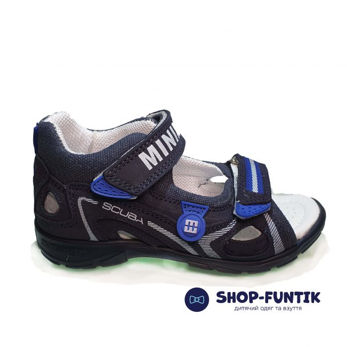 Сандалии Minimen темно-синие открытые