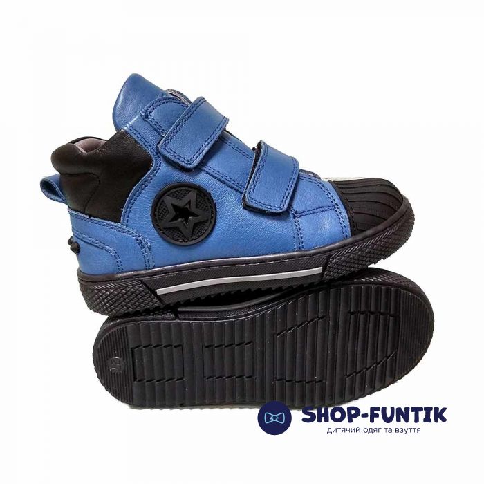 Ботинки Tiflani синие на липучках 18P B-7122S