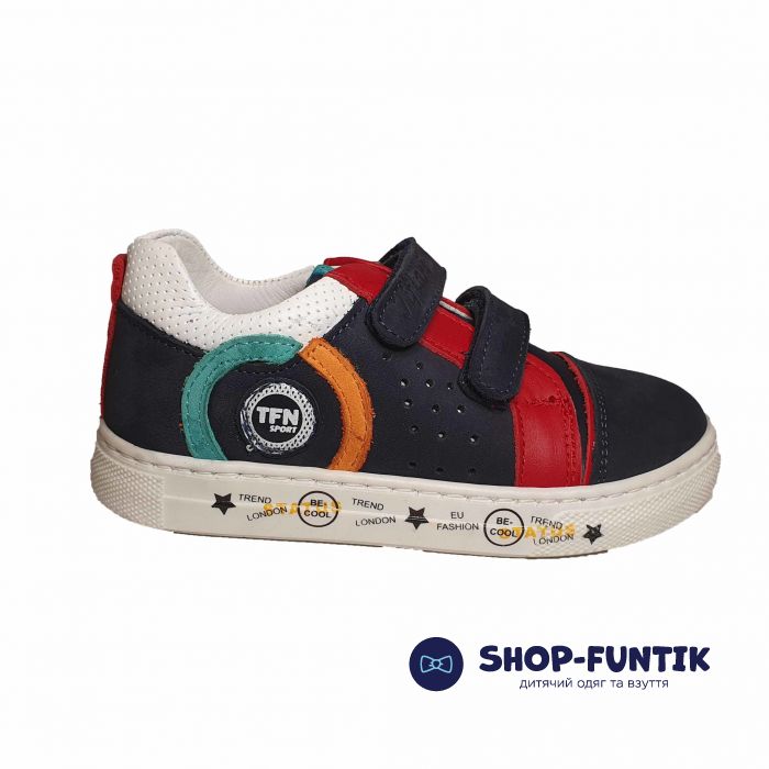 Кроссовки Tiflani синие с цветными вставками 12В1882
