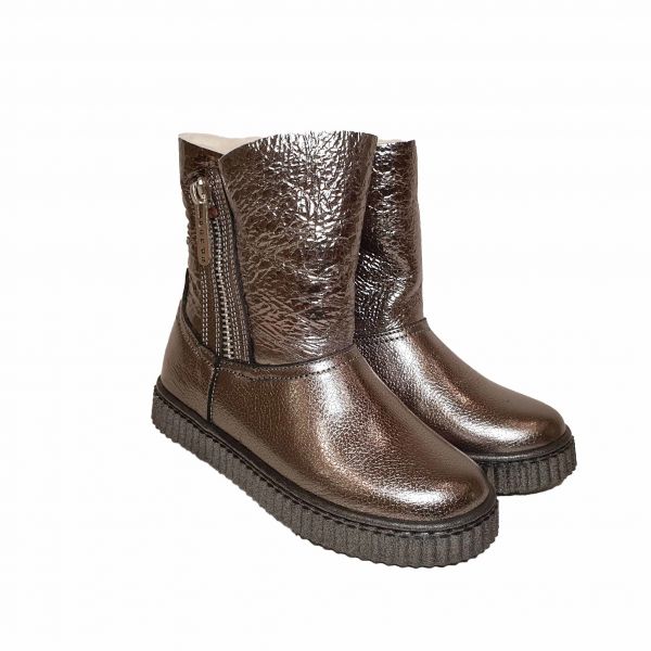 Угги Panda серебристые с двумя молниями