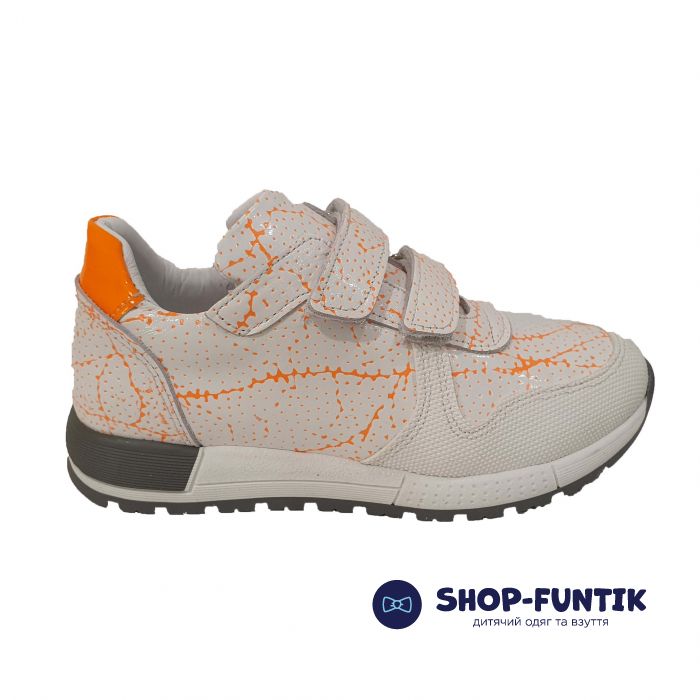 Кроссовки  Panda белые с лакированной кожи 006.035