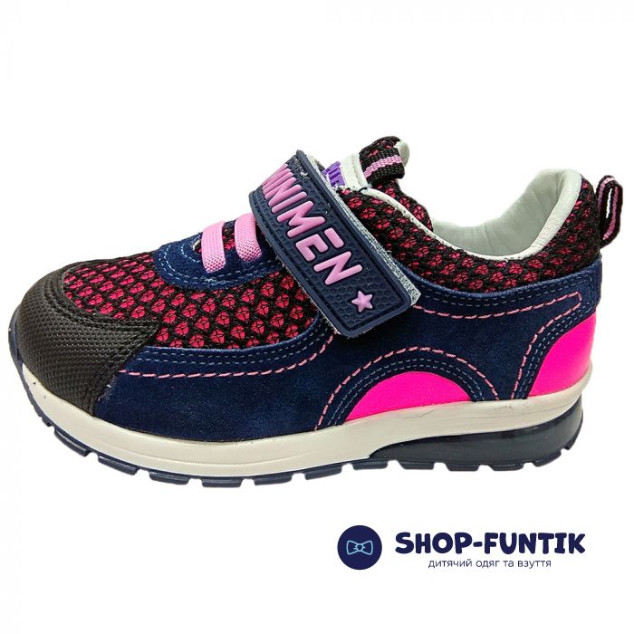 Кроссовки Minimen сине-розовые с радужными фонариками