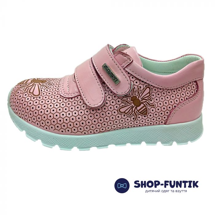 Кроссовки Minimen розовые украшены пчелками 09-6734
