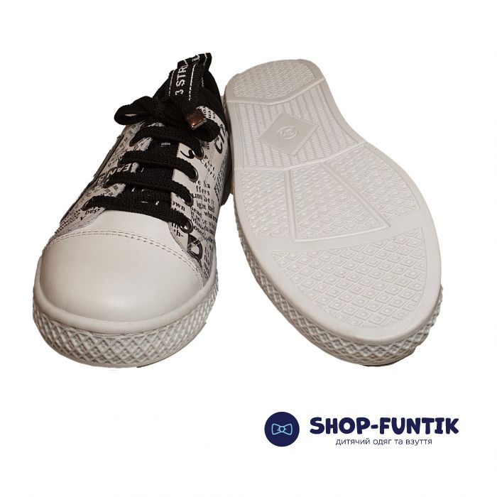 Слипоны Panda белые с принтом  005