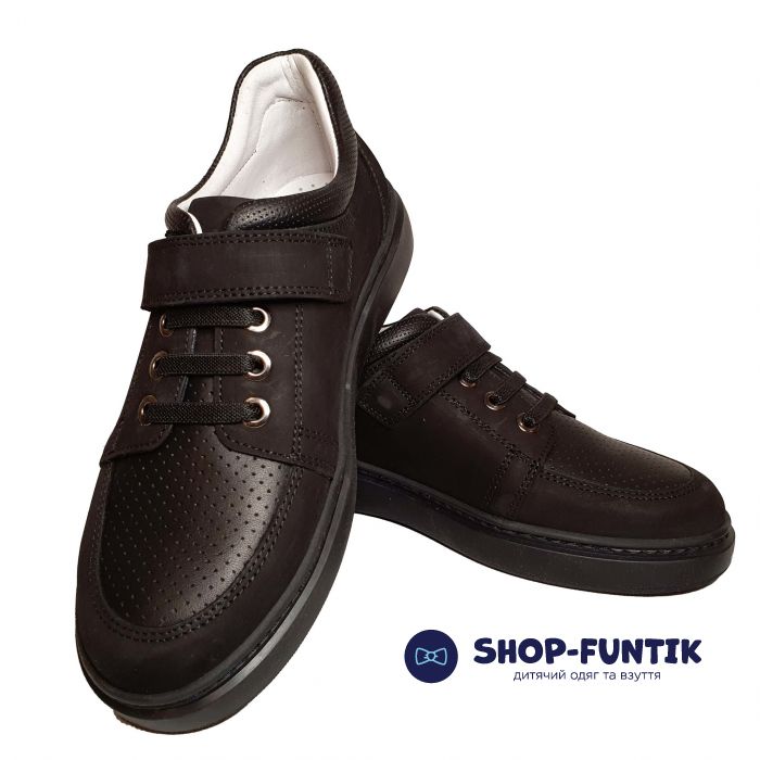 Кроссовки Tunel черные нубуковые с кожаными вставками 112