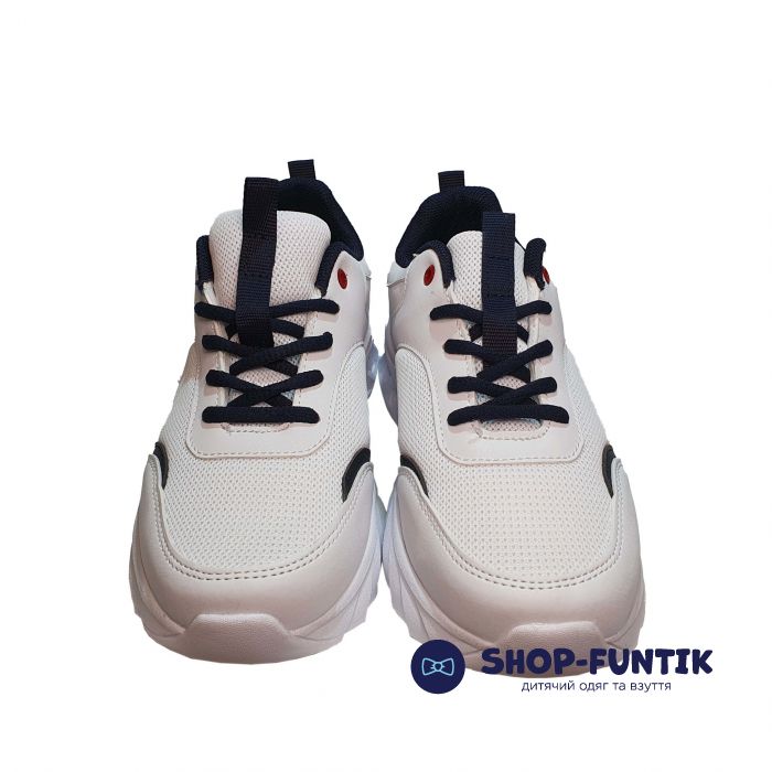 Кроссовки  Promax белые с темно-синими вставками (120)