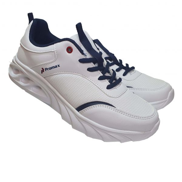 Кроссовки  Promax белые с темно-синими вставками (120)