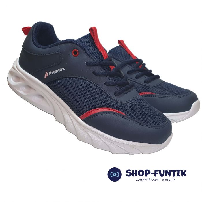 Кроссовки  Promax синие с красными вставками (121)