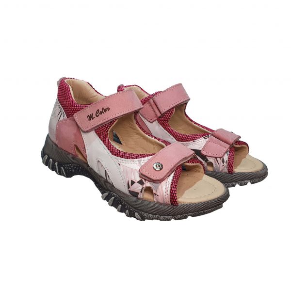 Сандалии Minicolor светло-розовые с жестким задником 113