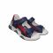 Сандалии Minicolor синие с красными вставками  114