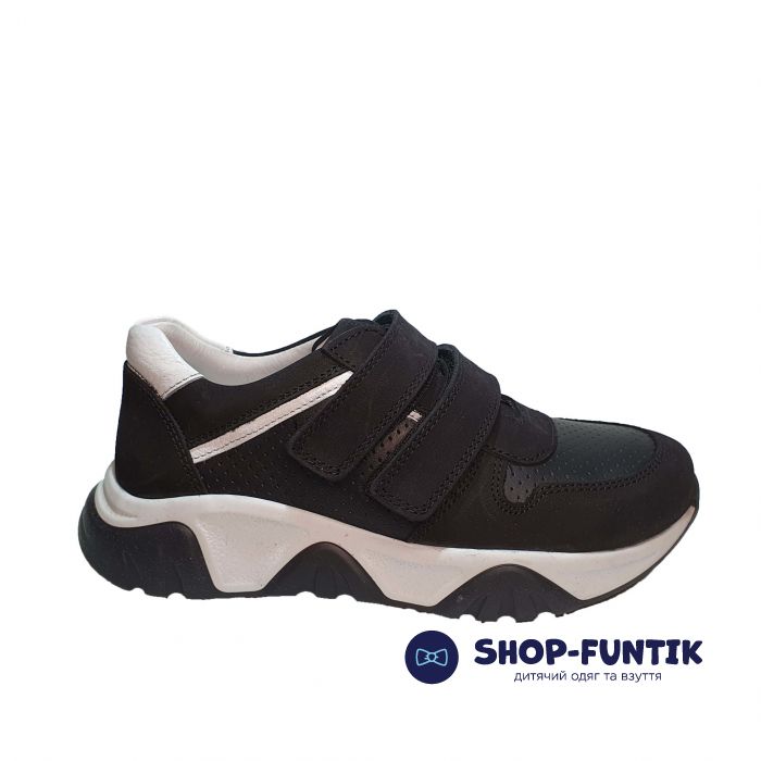 Кроссовки Tunel черные с белыми вставками  125