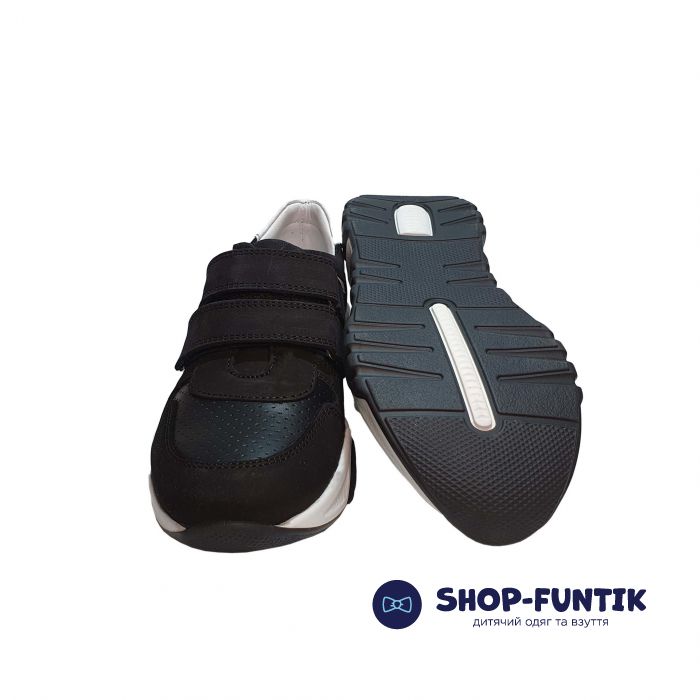 Кроссовки Tunel черные с белыми вставками  125