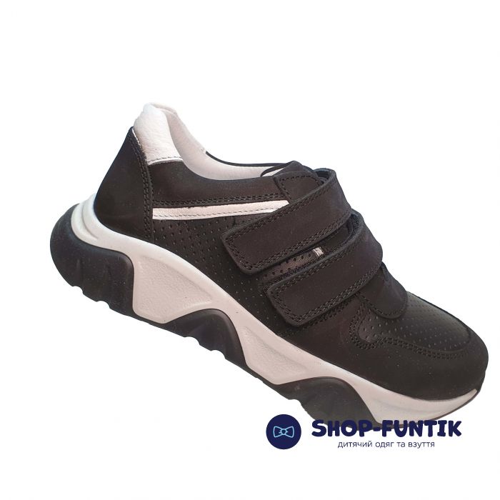 Кроссовки Tunel черные с белыми вставками  125