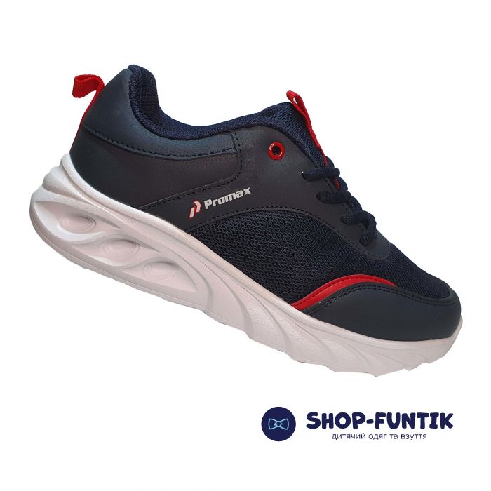 Кроссовки  Promax синие с красными вставками (121)
