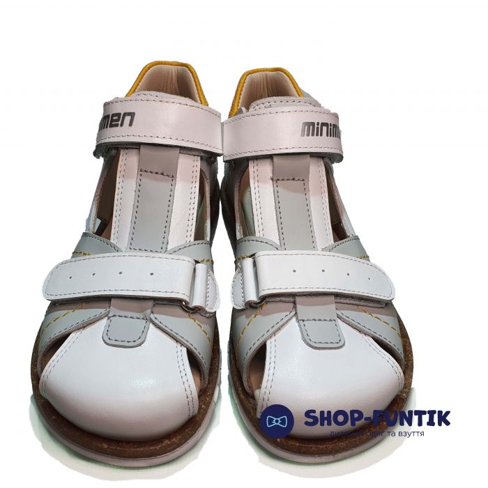 Сандалии  Minimen белые с серыми вставками
