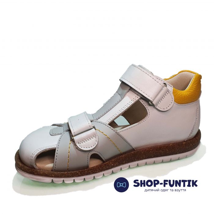 Сандалии  Minimen белые с серыми вставками