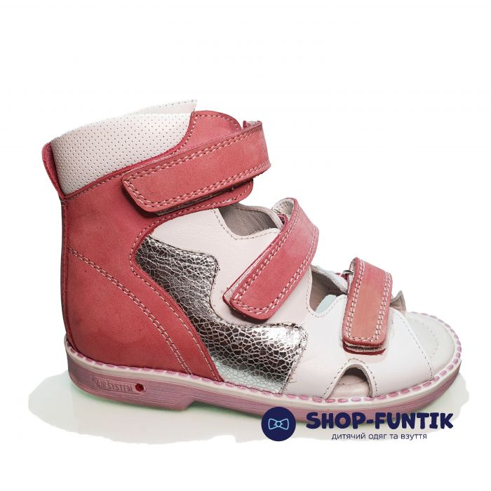 Сандалии Tunel бело-розовые 125-5-9