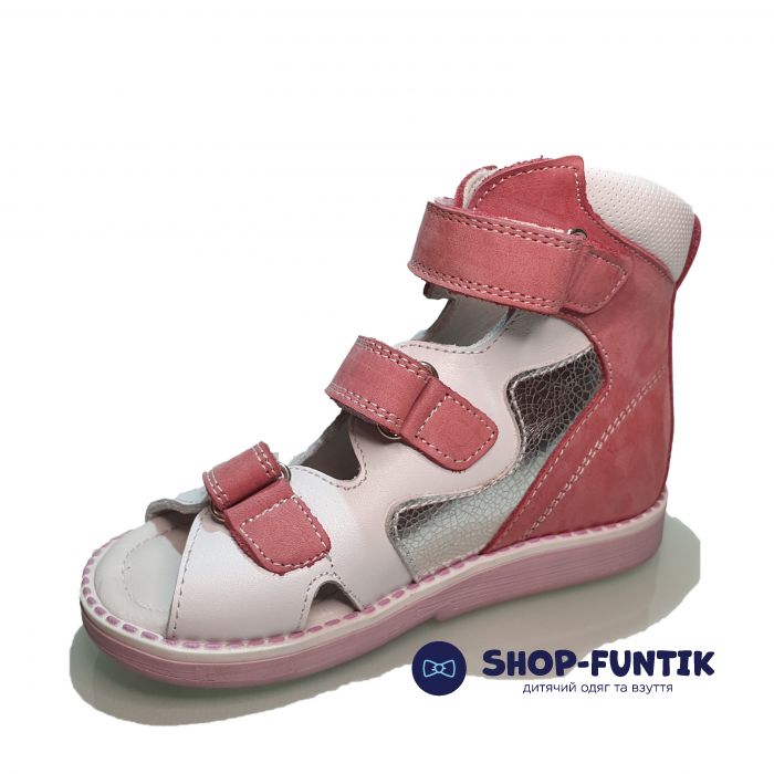 Сандалии Tunel бело-розовые 125-5-9