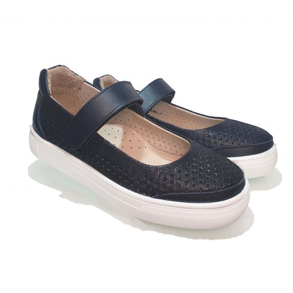 Туфли  Minicolor темно-синие на спортивной подошве