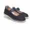 Туфли  Minicolor темно-синие с сквозной перфорацией