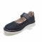 Туфли  Minicolor темно-синие с сквозной перфорацией