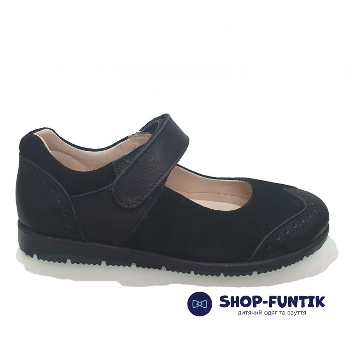 Туфли  Minicolor черные на черной подошве