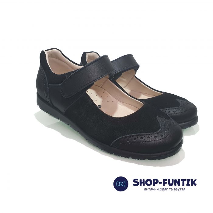 Туфли  Minicolor черные на черной подошве