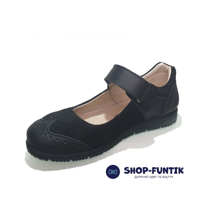 Туфли  Minicolor черные на черной подошве