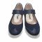 Туфли  Minicolor темно- синие на белой подошве