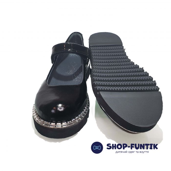 Туфли Tomini черные лакированная кожа 610.01