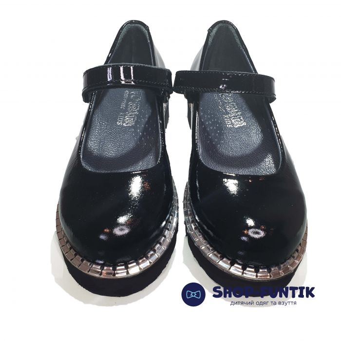 Туфли Tomini черные лакированная кожа 610.01