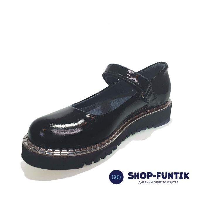 Туфли Tomini черные лакированная кожа 610.01