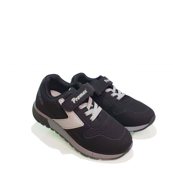 Кроссовки  Promax черные с серой полосой 501-1