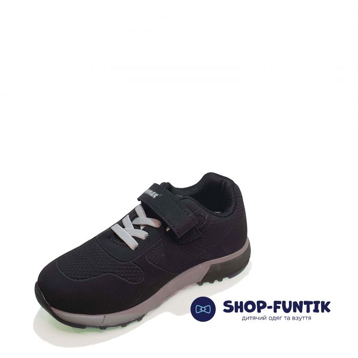 Кроссовки  Promax черные с серой полосой 501-1