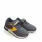 Кроссовки  Promax серые с желтой полосой 501-4