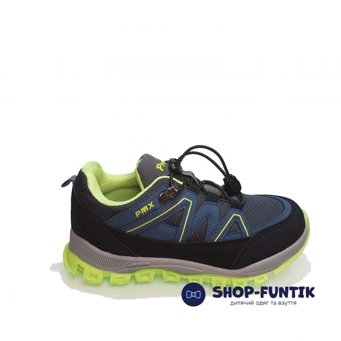 Кроссовки  Promax синие с лимонным декором 1738.04