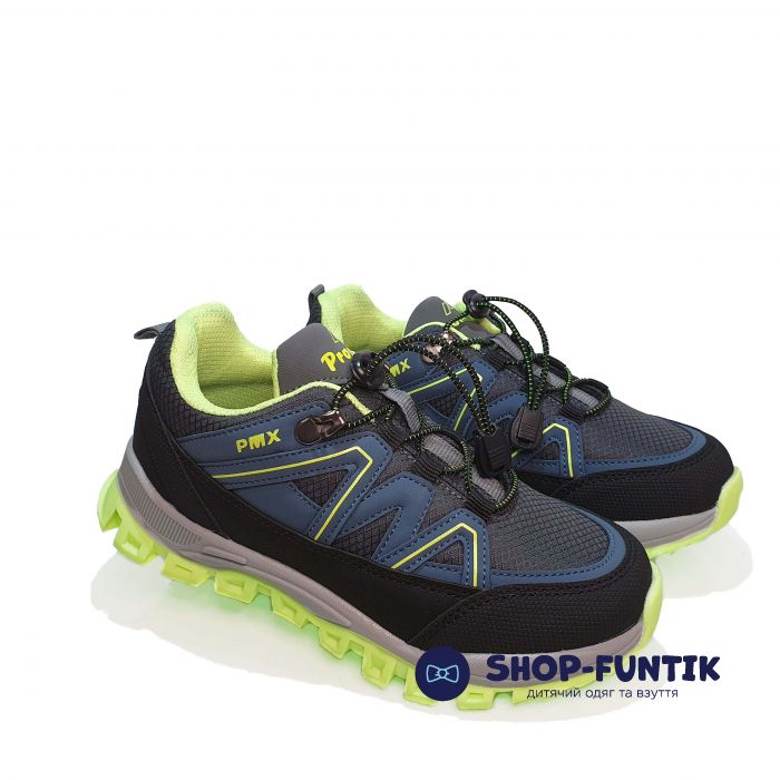 Кроссовки  Promax синие с лимонным декором 1738.04