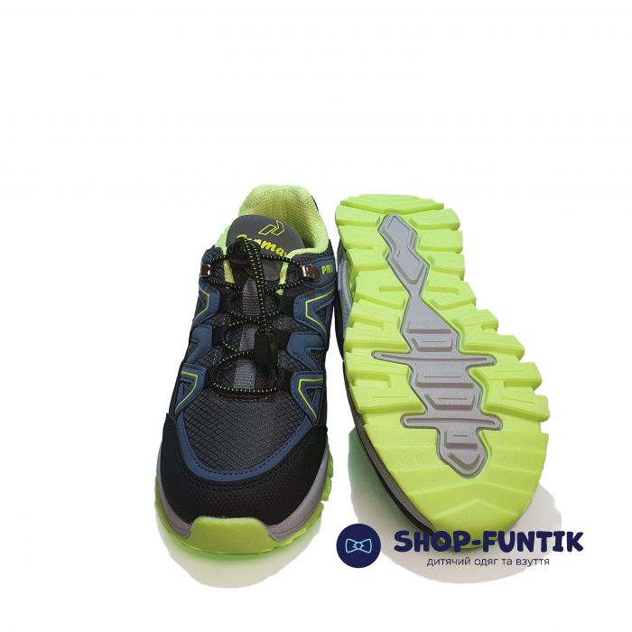 Кроссовки  Promax синие с лимонным декором 1738.04