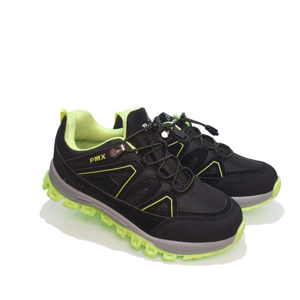 Кроссовки  Promax черные с лимонным декором 1738.02