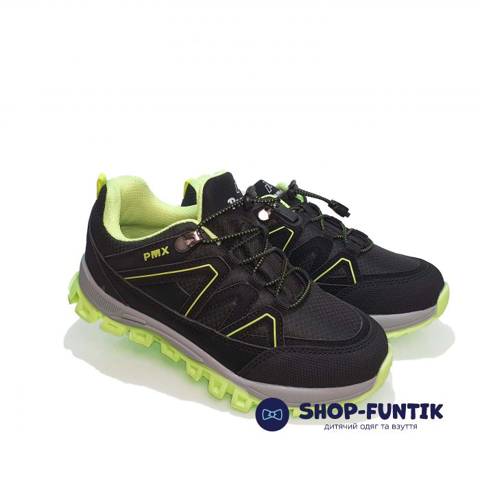 Кроссовки  Promax черные с лимонным декором 1738.02