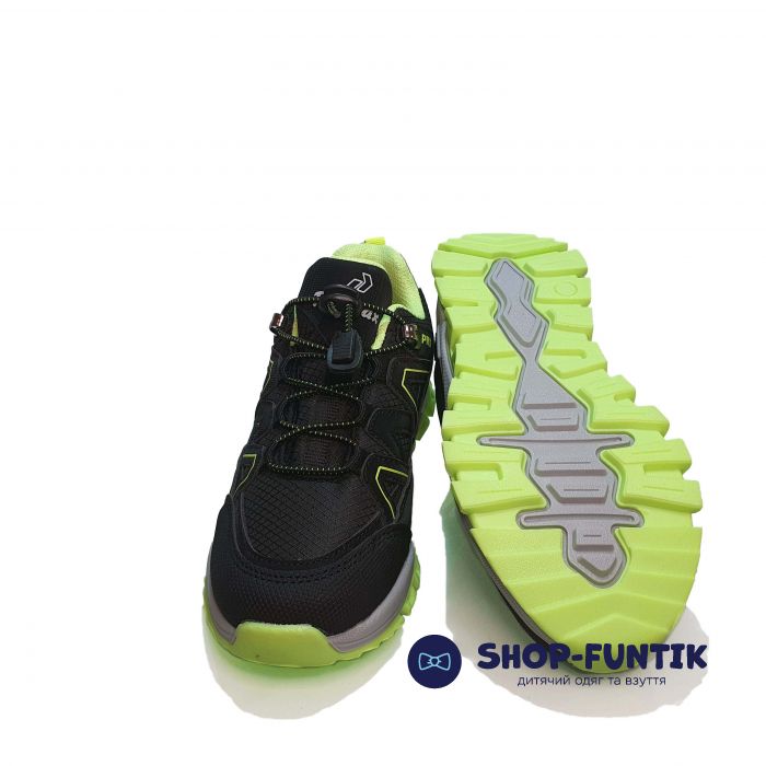 Кроссовки  Promax черные с лимонным декором 1738.02